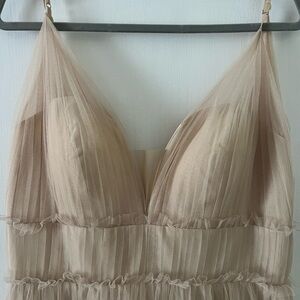 Revelry Cream Satin Dress
